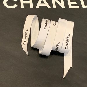 Chanel white ribbon